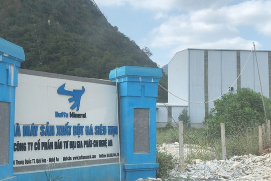 Nghệ An: Nhà máy bột đá bị phạt 300 triệu đồng vì không có Báo cáo đánh giá tác động môi trường