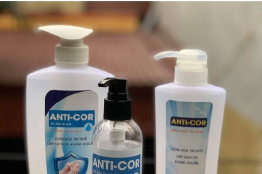 Thu hồi toàn quốc sản phẩm gel rửa tay khô ANTI-COR không đạt hàm lượng methanol