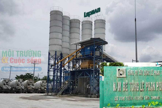 Bà rịa – Vũng tàu: Nhà máy bê tông Lê Phan Phú Mỹ hoạt động gây ô nhiễm môi trường