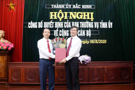 Ông Tạ Đăng Đoan được bổ nhiệm làm Bí thư Thành ủy Bắc Ninh thay ông Nguyễn Nhân Chinh
