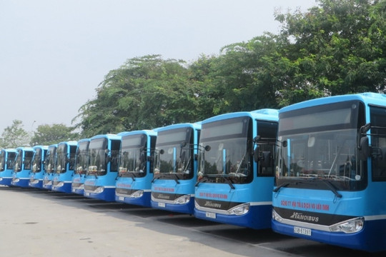 Tăng cường xe buýt phục vụ hành khách ngày 2/9 tại Hà Nội