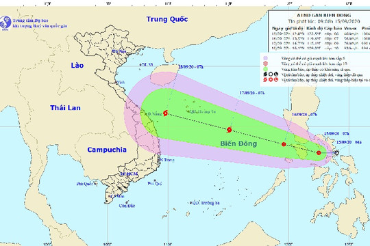 Áp thấp nhiệt đới giật cấp 8 áp sát Biển Đông