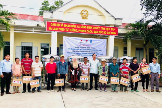 Hỗ trợ 500 bồn trữ nước sạch cho các hộ dân nghèo tỉnh Bình Thuận