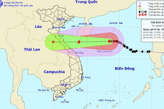 Bão số 8 tăng tốc tiến vào Hà Tĩnh – Quảng Trị, suy yếu thành áp thấp nhiệt đới