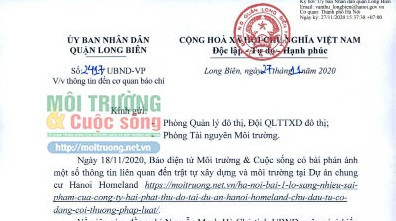 Hà Nội – Bà 2: UBND quận Long Biên chỉ đạo vào cuộc kiểm tra, xử lý với những sai phạm tại Dự án Hanoi Homeland