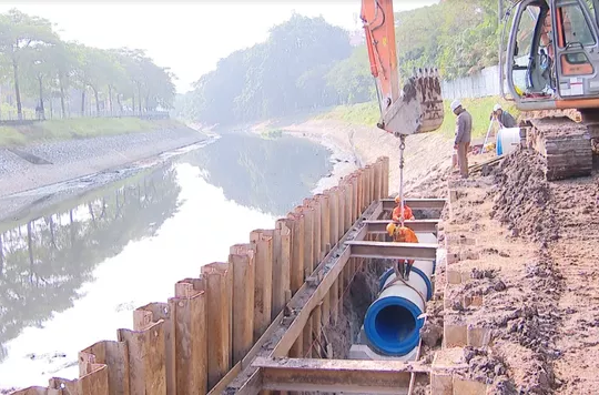 Hà Nội: Lắp đặt hệ thống cống thu gom nước thải dài 21 km dọc sông Tô Lịch