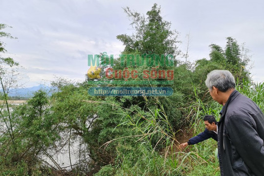 Quảng Ngãi: Bờ sông Trà Khúc sạt lở, người dân nơm nớp lo mất đất sản xuất