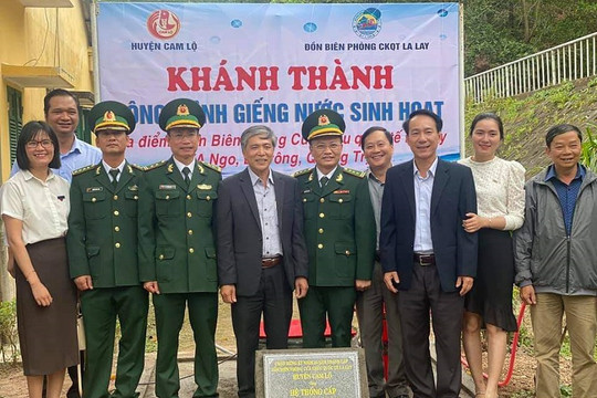 Đồn Biên phòng cửa khẩu Quốc tế La Lay Quảng Trị khánh thành công trình giếng nước sinh hoạt