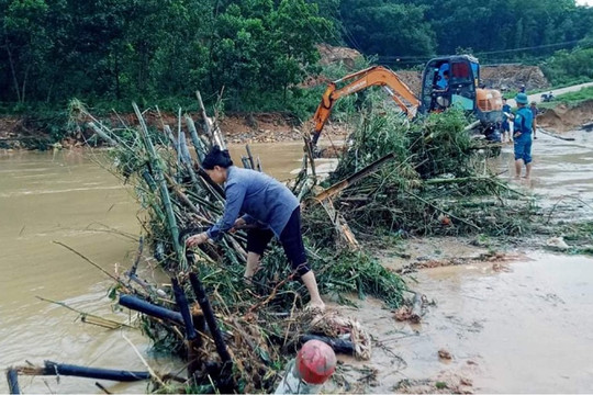 Mưa lớn đầu mùa ở Thái Nguyên gây thiệt hại cục bộ