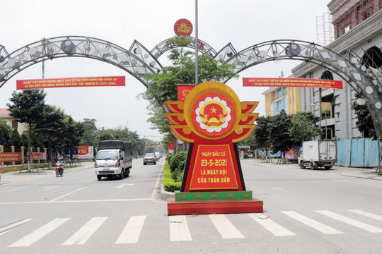 Bắc Ninh: Tưng bừng cờ hoa trước ngày hội toàn dân đi bầu cử