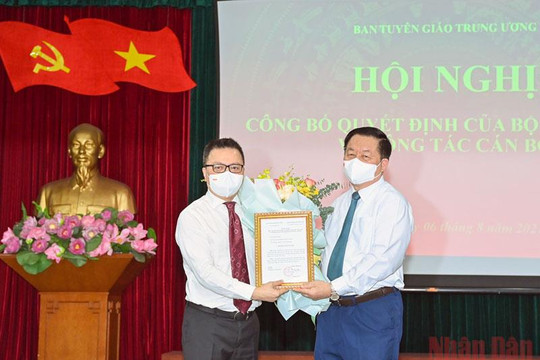 Tổng Biên tập Báo Nhân dân Lê Quốc Minh làm Phó Trưởng Ban Tuyên giáo Trung ương