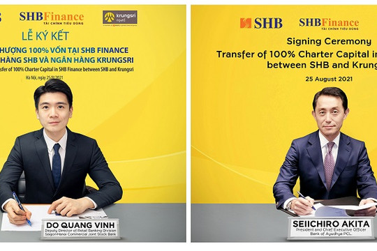 SHB sẽ chuyển nhượng 100% vốn tại SHB Finance cho Krungsri của Thái Lan