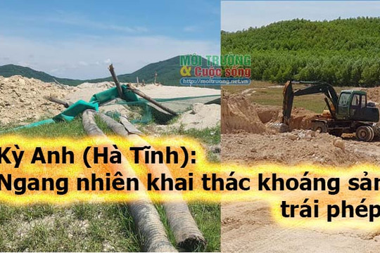 Hà Tĩnh: Ngang nhiên khai thác khoáng sản trái phép nơi thượng nguồn sông Rác