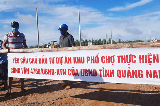 Quảng Nam: Dự án Khu phố chợ Chiên Đàn gây ngập úng, người dân bức xúc yêu cầu dừng thi công