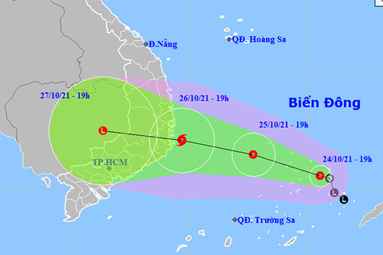 Áp thấp nhiệt đới khả năng thành bão, hướng vào Bình Định – Bình Thuận