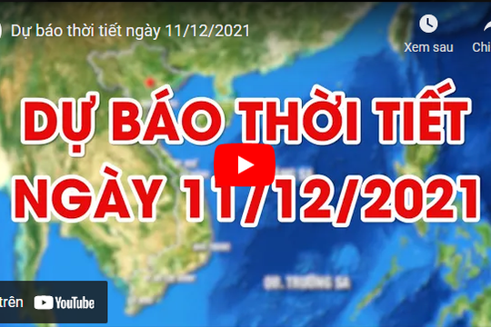 Dự báo thời tiết ngày 11/12/2021