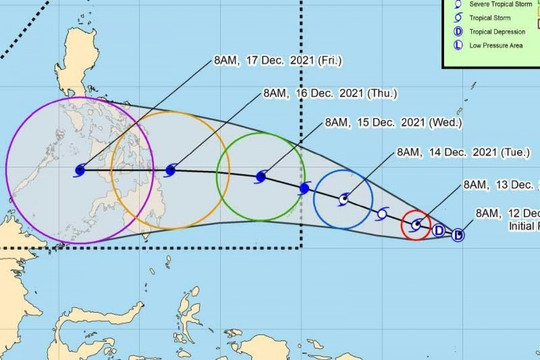 Áp thấp nhiệt đới chuẩn bị vào biển Đông, thành bão số 9