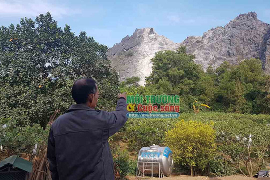 Quảng Ninh: Mỏ đá xã Sơn Dương hoạt động khai thác đá gây ô nhiễm môi trường