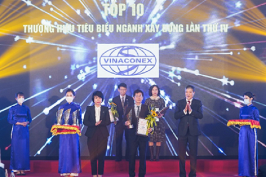 Vinaconex được vinh danh top 10 thương hiệu tiêu biểu ngành xây dựng