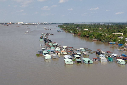 Dòng chảy về Đồng bằng sông Cửu Long cao hơn trung bình nhiều năm