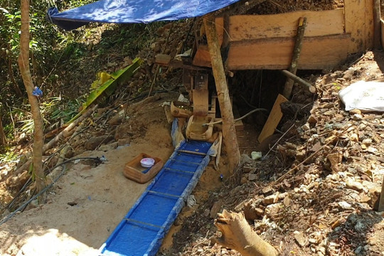 Quảng Nam: Phát hiện 2 trường hợp khai thác vàng trái phép ở huyện Núi Thành