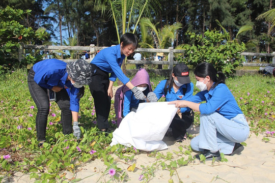 Đà Nẵng: Hàng trăm đoàn viên thanh niên chung tay bảo vệ biển và nguồn nước khỏi rác thải nhựa