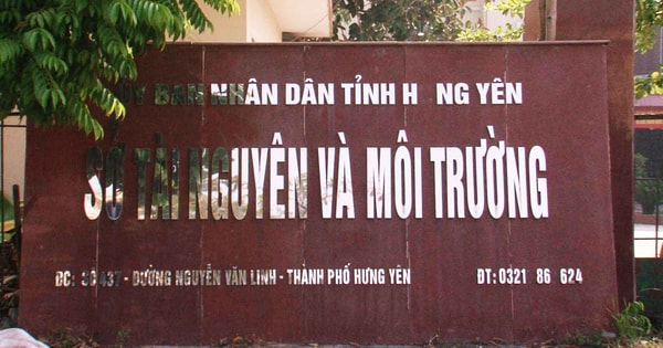 Thông tin Sở tài nguyên môi trường Hưng Yên