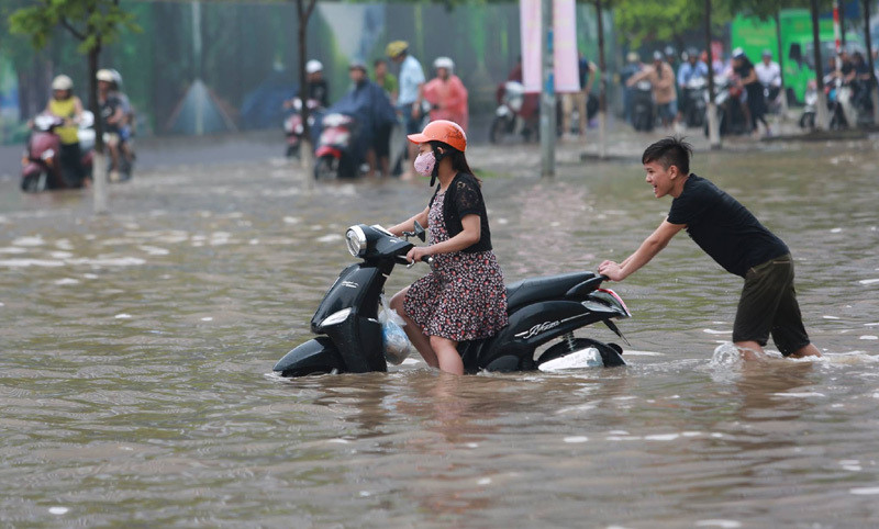 Hà Nội ngập lụt, Hà Nội úng ngập, mưa lụt, mưa lớn Hà Nội