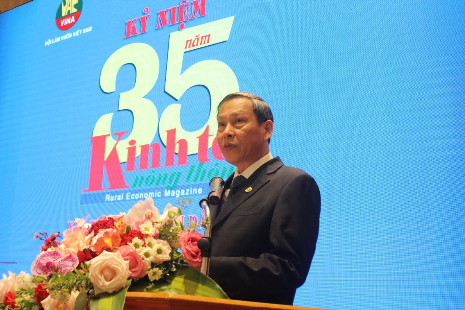 Ông Nguyễn Anh Tuấn, Tổng biên tập Tạp chí Kinh tế nông thôn chia sẻ tại lễ kỷ niệm.