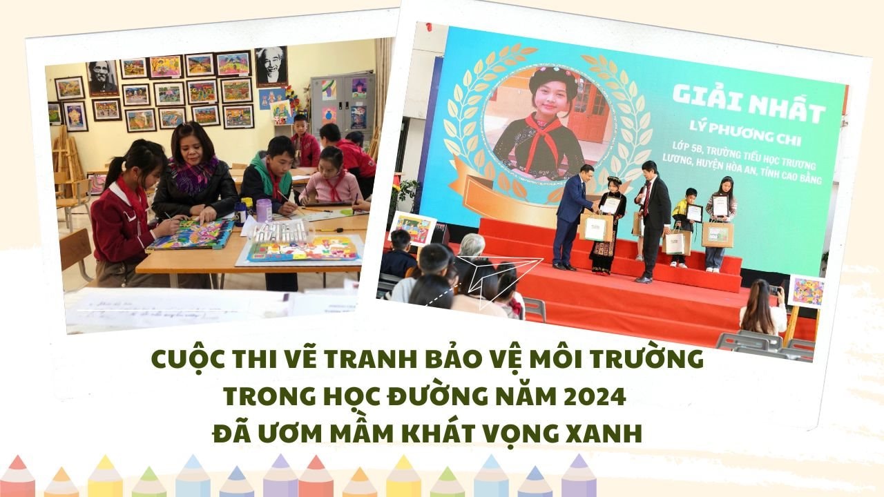 Cuộc thi vẽ tranh bảo vệ môi trường trong học đường năm 2024 đã ươm mầm khát vọng xanh 