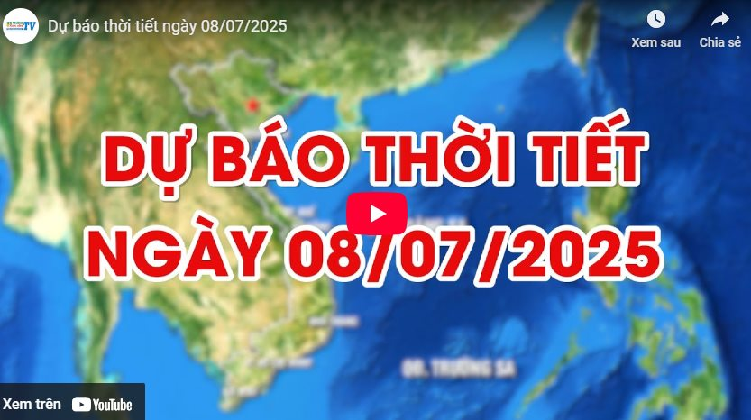 Dự báo thời tiết ngày 8/7/2025: Hà Nội oi bức, nền nhiệt tăng mạnh 