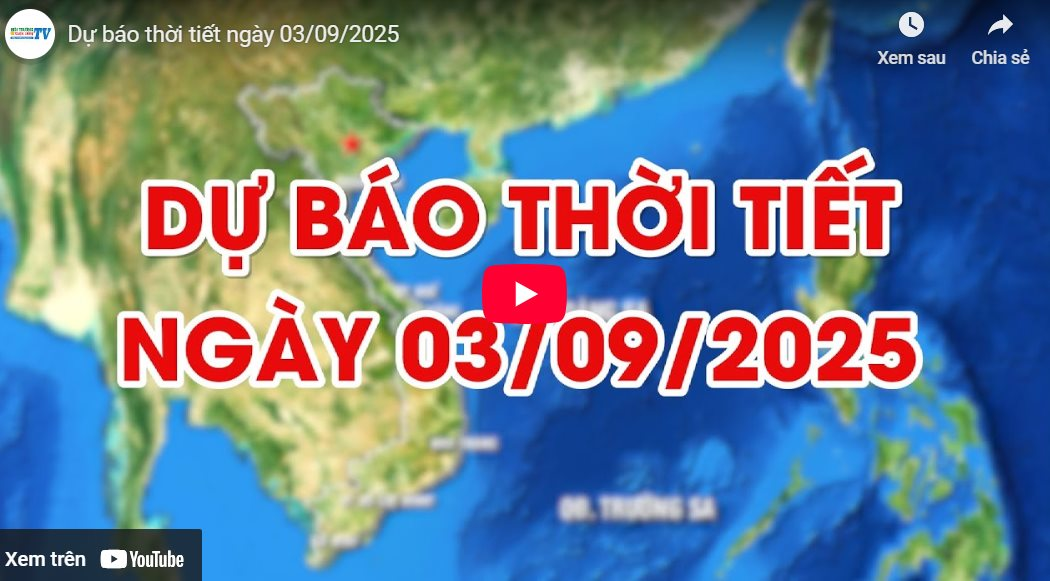 Dự báo thời tiết ngày 3/9/2025: Miền Bắc ngày nắng 