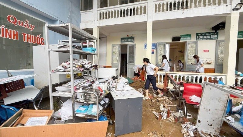 Sơn La: Một bệnh viện bị ngập sâu do ảnh hưởng bởi bão số 11 