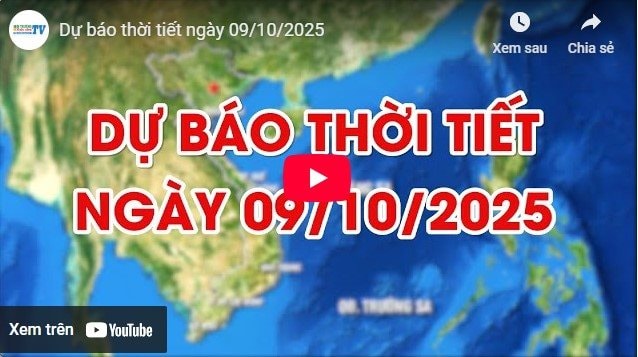 Dự báo thời tiết ngày 09/10/2025: Nhiều khu vực đón nắng 