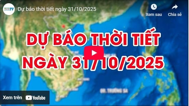 Dự báo thời tiết ngày 31/10/2025: Ngày có mưa, trời lạnh