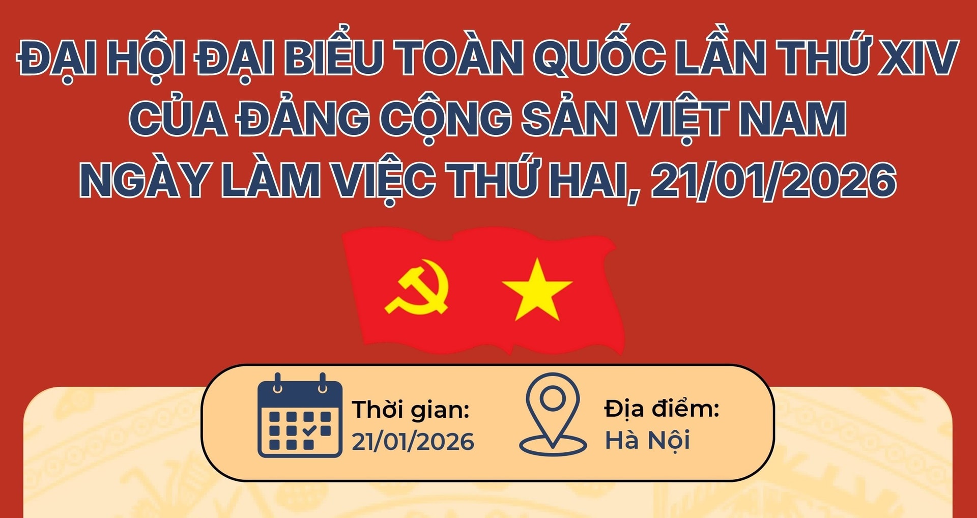 [Infographic] Ngày làm việc thứ hai Đại hội đại biểu toàn quốc lần thứ XIV của Đảng Cộng sản Việt Nam 