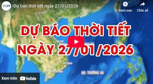 Dự báo thời tiết ngày 27/01/2026: Miền Bắc trời rét, sáng sớm có mưa nhỏ 