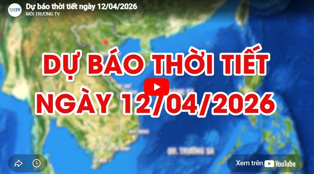 Dự báo thời tiết ngày 12/04/2026: Ngày nắng, gió đông nam đến nam cấp 2-3