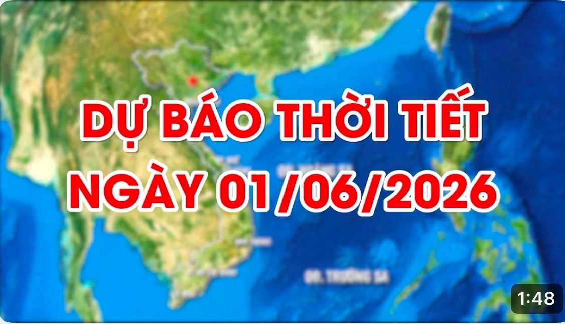 Dự báo thời tiết ngày 01/06/2026: Ngày nắng, chiều tối và đêm có mưa rào vài nơi