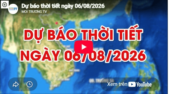 Dự báo thời tiết ngày 6/8/2026: Có mưa vừa, mưa to và dông