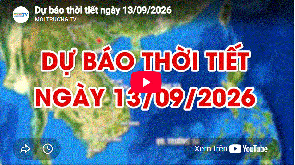 Dự báo thời tiết ngày 13/09/2026: Có mưa vài nơi, trời nắng 