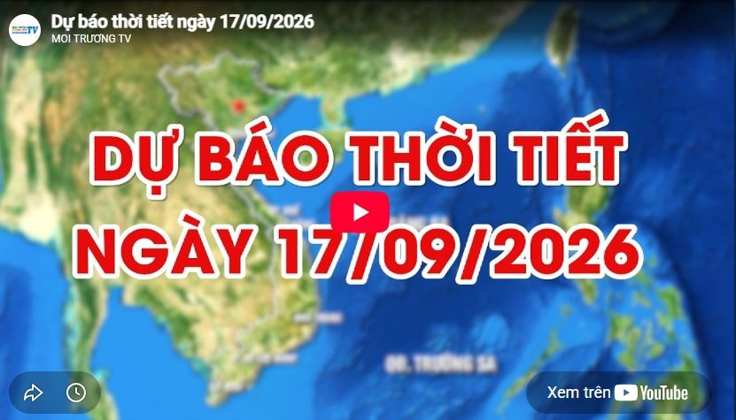 Dự báo thời tiết ngày 17/9/2026: Tiếp tục mưa lớn, cục bộ có nơi mưa rất to