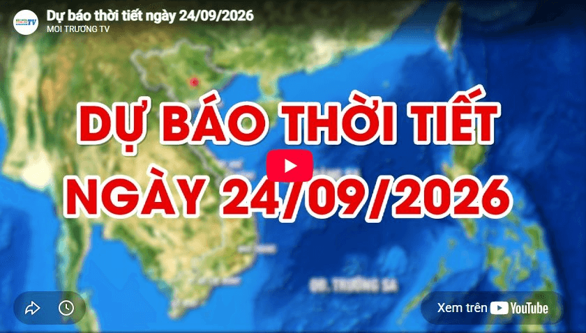 Dự báo thời tiết ngày 24/9/2026: Mưa rào và dông rải rác trên cả nước 