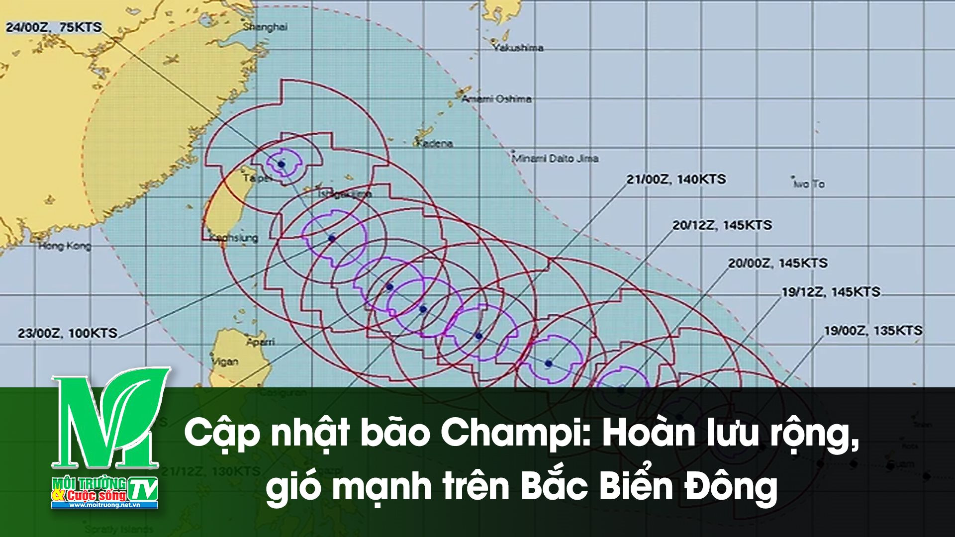 [VIDEO] Cập nhật bão Champi: Hoàn lưu rộng hàng trăm km, Bắc Biển Đông cảnh báo gió mạnh 