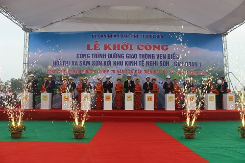 Chủ tịch nước dự lễ khởi công dự án đường ven biển Nghi Sơn – Sầm Sơn (Thanh Hóa)