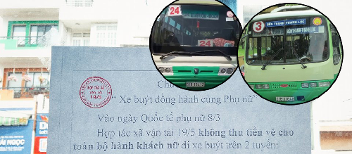 TP. Hồ Chí Minh: Miễn phí hai tuyến xe buýt cho phụ nữ trong ngày 8/3