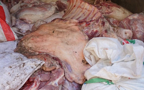Bắc Ninh: Phát hiện hơn 2 tấn thịt động vật bẩn không rõ nguồn gốc