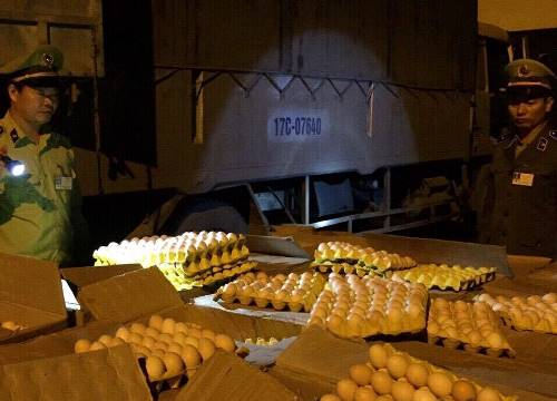 Quảng Ninh: Bắt giữ xe tải chở 25.000 quả trứng gà nhập lậu