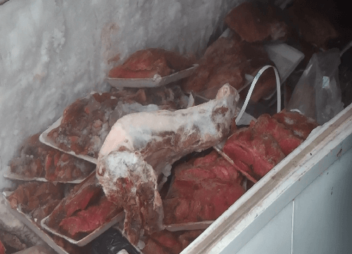 Thu giữ hơn 2 tấn thịt lợn đông lạnh không rõ nguồn gốc tại Cao Bằng