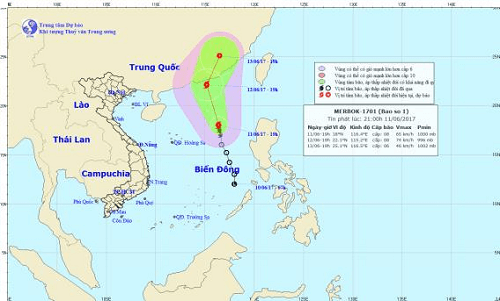 Dự báo thời tiết ngày 12/6: Tin bão số 1 trên biển Đông